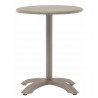 H&D Seating Round Outdoor Aluminum Table w/ Champagne Finish