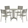 H&D Seating Round Outdoor Aluminum Table w/ Champagne Finish - H&D Seating Round Outdoor Aluminum Table w/ Champagne Finish