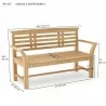 Anderson Teak 56 1/2" Sakura 2-seater Bench-5 - Anderson Teak 56 1/2" Sakura 2-seater Bench-5