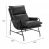 Halaus Accent Chair Black - Seat Dimensions - Halaus Accent Chair Black - Seat Dimensions