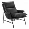 Halaus Accent Chair Black - Angled - Halaus Accent Chair Black - Angled