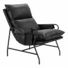 Halaus Accent Chair Black - Angled 2 - Halaus Accent Chair Black - Angled 2