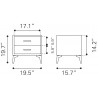 Halle Side Table in Gray - Dimensions