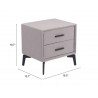 Halle Side Table in Gray - Table Dimension