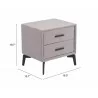 Halle Side Table in Gray - Table Dimension - Halle Side Table in Gray - Table Dimension