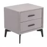 Halle Side Table in Gray - Angled 2 - Halle Side Table in Gray - Angled 2