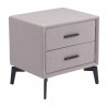 Halle Side Table in Gray - Angled