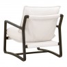 Essentials For Living Hamlin Club Chair in Performance Boucle Snow, Matte Brown Oak - Back Side Angle