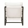 Essentials For Living Hamlin Club Chair in Performance Boucle Snow, Matte Brown Oak - Back Angle - Essentials For Living Hamlin Club Chair in Performance Boucle Snow, Matte Brown Oak - Back Angle