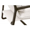 Essentials For Living Hamlin Club Chair in Performance Boucle Snow, Matte Brown Oak - Closeup Angle