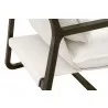 Essentials For Living Hamlin Club Chair in Performance Boucle Snow, Matte Brown Oak - Closeup Angle - Essentials For Living Hamlin Club Chair in Performance Boucle Snow, Matte Brown Oak - Closeup Angle