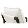 Essentials For Living Hamlin Club Chair in Performance Boucle Snow, Matte Brown Oak - Back Closeup Top Angle - Essentials For Living Hamlin Club Chair in Performance Boucle Snow, Matte Brown Oak - Back Closeup Top Angle