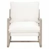 Essentials For Living Hamlin Club Chair in Performance Boucle Snow, Natural Gray Oak - Front Angle - Essentials For Living Hamlin Club Chair in Performance Boucle Snow, Natural Gray Oak - Front Angle