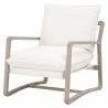 Essentials For Living Hamlin Club Chair in Performance Boucle Snow, Natural Gray Oak - Front Side Angle - Essentials For Living Hamlin Club Chair in Performance Boucle Snow, Natural Gray Oak - Front Side Angle