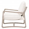 Essentials For Living Hamlin Club Chair in Performance Boucle Snow, Natural Gray Oak - Side Angle