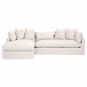 Haven 110 LF Slipcover Sectional - Bisque French Linen - Front