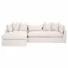 Haven 110 LF Slipcover Sectional - Bisque French Linen - Front - Haven 110 LF Slipcover Sectional - Bisque French Linen - Front