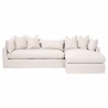 Haven 110 RF Slipcover Sectional - Bisque French Linen - Front Angle