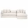 Haven 110 RF Slipcover Sectional - Bisque French Linen - Front Angle - Haven 110 RF Slipcover Sectional - Bisque French Linen - Front Angle