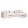 Haven 110 RF Slipcover Sectional - Bisque French Linen - Front Side Angle
