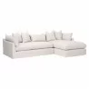 Haven 110 RF Slipcover Sectional - Bisque French Linen - Front Side Angle - Haven 110 RF Slipcover Sectional - Bisque French Linen - Front Side Angle