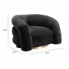 Havn Accent Chair in Black- seat dimension - Havn Accent Chair in Black- seat dimension