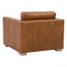 Essentials For Living Hayden Taper Arm Sofa Chair in Whiskey Brown Top Grain Leather - Back Angled