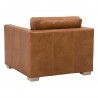 Essentials For Living Hayden Taper Arm Sofa Chair - Whiskey Brown Top Grain Leather, Natural Gray Oak - Back Side Angle
