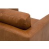 Essentials For Living Hayden Taper Arm Sofa Chair in Whiskey Brown Top Grain Leather - Back Top Angled