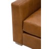 Essentials For Living Hayden Taper Arm Sofa Chair in Whiskey Brown Top Grain Leather - Arm Top Angled