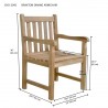 Anderson Teak Braxton Dining Armchair - dimension - Anderson Teak Braxton Dining Armchair - dimension