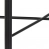 Sunpan Riz Stool - Black Leather - Base Angle