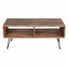 Crawford and Burke Beckham Reclaimed Wood 42" Foldable Coffee Table, Front Angle