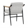 Sunpan Meadow Dining Armchair - Vault Fog - Back Side Angle