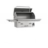 Bull BBQ Bison Premium Drop In Charcoal Grill - Angled and Opened