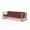 Coastal Teak Sofa in Canvas Henna, No Welt - Front Side Angle - Coastal Teak Sofa in Canvas Henna, No Welt - Front Side Angle