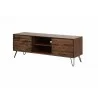 Crawford and Burke Wexford 56 inch Dark Brown 2-Door 2-Shelf Media Console, Side Angle - Crawford and Burke Wexford 56 inch Dark Brown 2-Door 2-Shelf Media Console, Side Angle