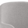 Sunpan Hensley Dining Armchair in Mina Warm Grey - Closeup Top Angle