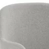 Sunpan Hensley Dining Armchair in Mina Warm Grey - Closeup Top Angle - Sunpan Hensley Dining Armchair in Mina Warm Grey - Closeup Top Angle