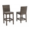 Sunset West Coronado Wicker Counter Stool With Cushions - Set of Four in Angle