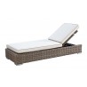 Coronado Wicker Adjustable Chaise With Cushions - White BG