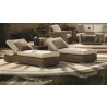 Coronado Wicker Adjustable Chaise With Cushions - Lifestyle