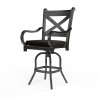 Monterey Counter Stool in Spectrum Carbon w/ Self Welt - Front Side Angle