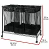  Triple Storage Organizer and Laundry Sorter - Dimensions -  Triple Storage Organizer and Laundry Sorter - Dimensions