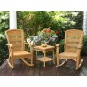 Tortuga Outdoor Portside Classic Wicker Rocking Chair 3pc Set  