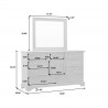 Hickory Creek 10 Drawer Dresser- dimension