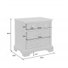 Hickory Creek 3 Drawer Nightstand-dimension
