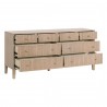 Essentials For Living Highland 8-Drawer Double Dresser - Front Side Opened Angle