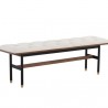 Sunpan Staten Bench Vienna Cream - Front Side Angle