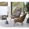 Cane-Line Hive Highback Chair W/Teak Legs Set of 2